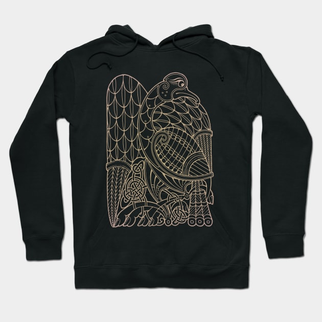 Celtic Bird: Book of Kells Style Hoodie by Dysis23A